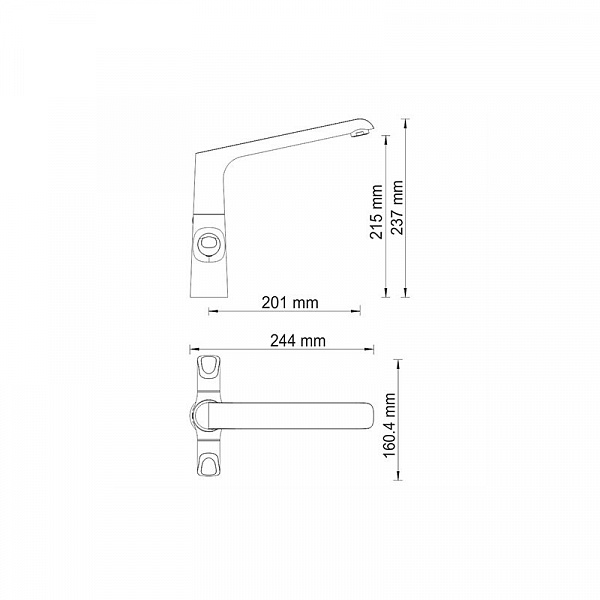 Смеситель для кухни Wasserkraft Lossa 1207