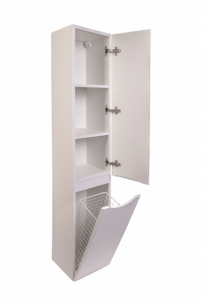 Колонна универсальная "Бергамо L" с корзиной, Люкс антискрейтч белый, PLUS