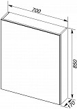 Зеркало-шкаф Aquanet Алвита 70 белый 00184038
