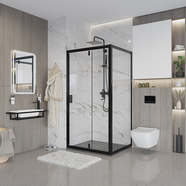 Душ.ограждение Niagara NG-83-11AВ-А100В (110*100*190) прямоугольник, дверь распашная, 2 места