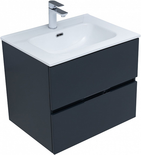 Мебель для ванной Aquanet Алвита New 60 2 ящика, антрацит 00274219