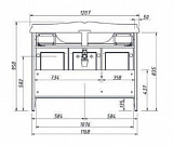 Тумба под раковину Creto Vetra 120, цвет орех