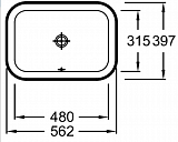 Встраиваемая раковина Jacob Delafon Vox 56,2х39,7 смEYB102-00