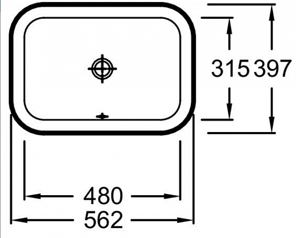 Встраиваемая раковина Jacob Delafon Vox 56,2х39,7 смEYB102-00