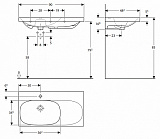 Раковина 90 см Geberit Acanto 500.625.01.2