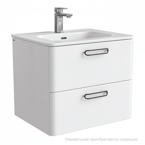 Тумба подвесная, белая, 60 см, Brick,  IDDIS, BRI60W0i95. Подходит умывальник: 0106000i28