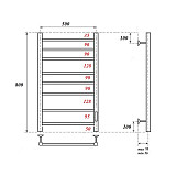 Полотенцесушитель электрический Point Аврора PN10858BR П8 500x800 диммер справа, бронза