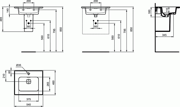 Раковина Ideal Standard Strada II 55 см T298801
