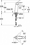 Смеситель для раковины Grohe Eurodisc Cosmopolitan 23449002