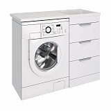 Тумба МИЛЛИ 1100 с 3 ящиками к умывальнику Камила 1100 над стиральной машиной