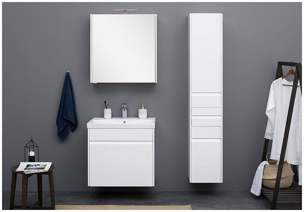 Шкаф-пенал для ванной Aquanet Палермо 35 белый 00203943