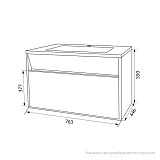 Тумба подвесная с ящиком, белая, 80 см, Esper, IDDIS, ESP80W0i95. Подходит ум. 4508000i28