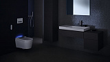 Унитаз-биде подвесной Geberit AquaClean Sela 146.224.21.1 панель хром