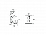 Смеситель Roca T-1000 Square для душа скрытого монтажа 5A2C1AC00
