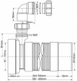 Гофра для унитаза McAlpine MRWC-F33PD