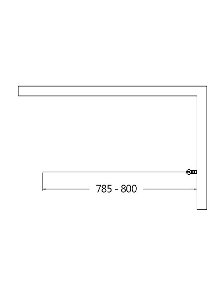 Шторка  на ванну AQUAme 800*1400мм., стекло 6мм, цвет профиля матовый черный. Декоративная линия по периметру.