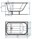 Чугунная ванна Каприз 120X70 Универсал