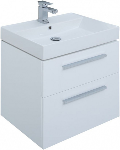 Тумба под раковину Aquanet Nova 60 белый (2 ящика) 00242279