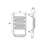 Полотенцесушитель водяной Point Юпитер примиум PN01156S П5 500x600, хром