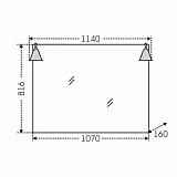 Зеркало Монарх 100 черное Санта 700163