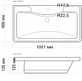 Мебельная раковина Style Line Andrea Атлантика 100х45  ЛС-00000617