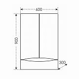 Подвесной шкаф над стиральной машиной Сатурн 60х90 Санта 700230