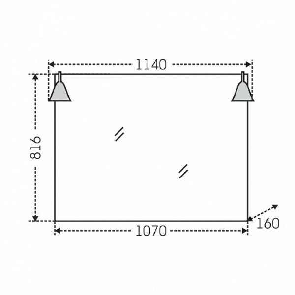 Зеркало Монарх 100 черное Санта 700163