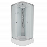 Душ.каб. NG-3304-14 (900х900х2150) низкий поддон(26см) стекло МАТОВОЕ 4 места