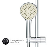 F40885C14 Sunny набор 2в1: см-ль д/ванны/душа, верхний душ d 220 мм, ручн.душ 110 мм, 1 ф-ция, душев