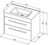 Тумба под раковину Aquanet Августа 80 (Flat) белый 00277508