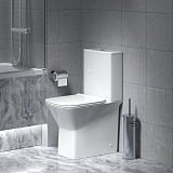 Унитаз Cristal GR-4471S (600*355*860) напольный БЕЗОБОДКОВЫЙ с тонкой крышкой, 2 места