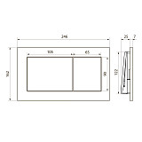Клавиша смыва Point Ника PN44081SB для инсталляции, сталь брашированная