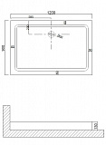 Душ. поддон NG-120-90Q (120*90*13) прямоугольный, для 6611,6618,6811,6818