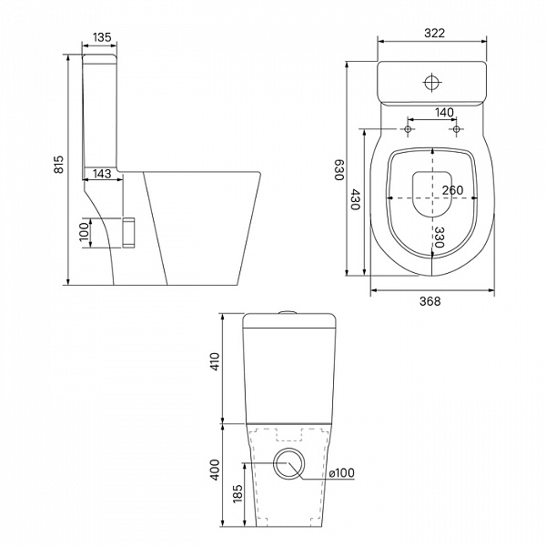 Унитаз-компакт, Calipso, IDDIS, CAL2DSEi24