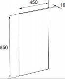 Зеркало Roca The Gap со светильником 45 ZRU9000090