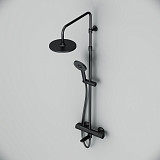 F0785A522 X-Joy, душ.система:  см-ль д/ванны/душа с ТМС, душ.штанга,верхний душ 220мм, ручн душ,черн