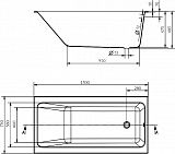 Акриловая ванна Cersanit Crea 150x75 P-WP-CREA*150NL