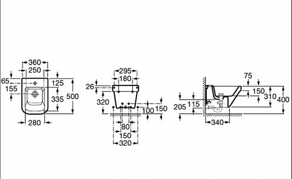 Биде Roca Dama-N подвесное 357786000