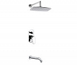 Встраиваемый комплект для ванны с изливом и верхней душевой насадкой Wasserkraft А13031