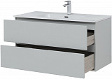 Тумба под раковину Aquanet Алвита New 100 2 ящика, серый 00277520