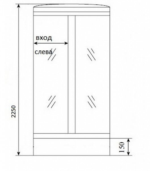 Душевая кабина Grossman GR227L 90x120 черная
