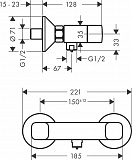 Смеситель для душа Hansgrohe Logis 71263000