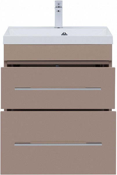 Тумба под раковину Aquanet Верона 60 капучино (2 ящика) 00304536