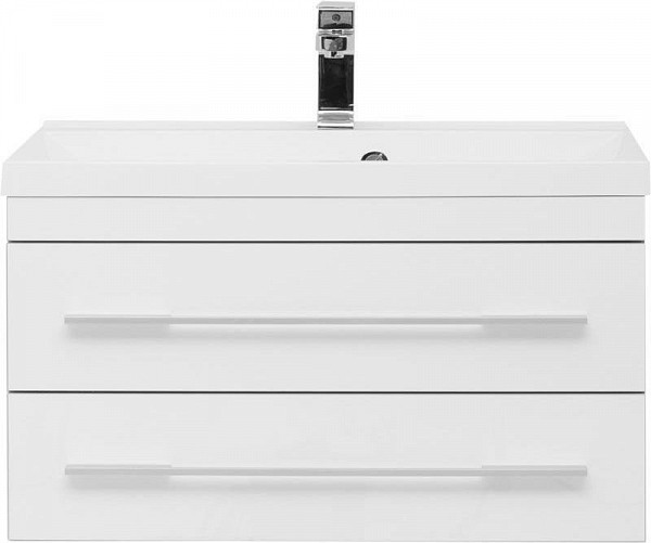 Тумба с раковиной Aquanet Верона 75 белый (подвесная 2 ящика) 00287672