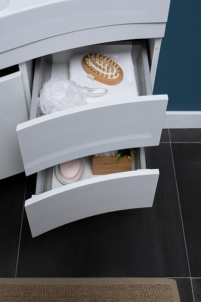 Тумба с раковиной Aquanet Опера 115 L белый (2 дверцы 2 ящика) 00212990