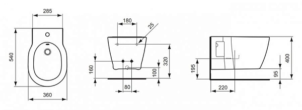 Биде подвесное Ideal Standard Connect E799701