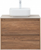 Тумба под раковину Aquanet Nova Lite 75 дуб шоколадный (2 ящика) 00287880
