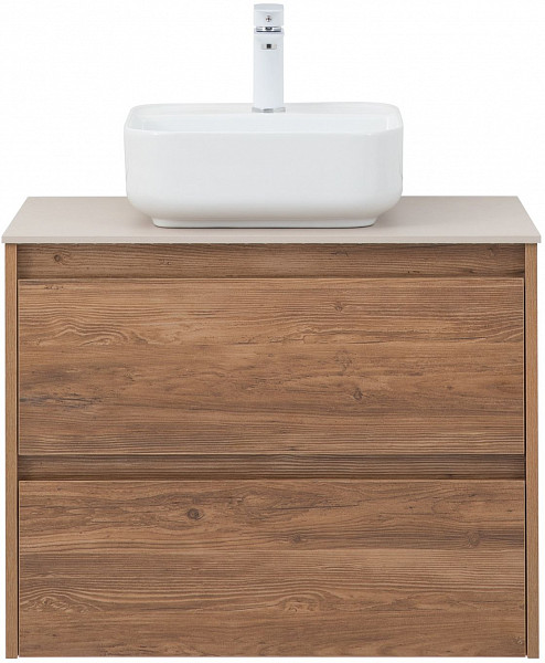 Тумба под раковину Aquanet Nova Lite 75 дуб шоколадный (2 ящика) 00287880
