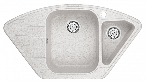 Мойка кухонная Granula многоугольная кварц 9101, АРКТИК
