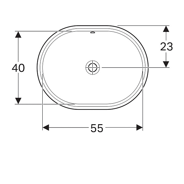 Раковина встраиваемая Geberit VariForm 61 500.756.01.2